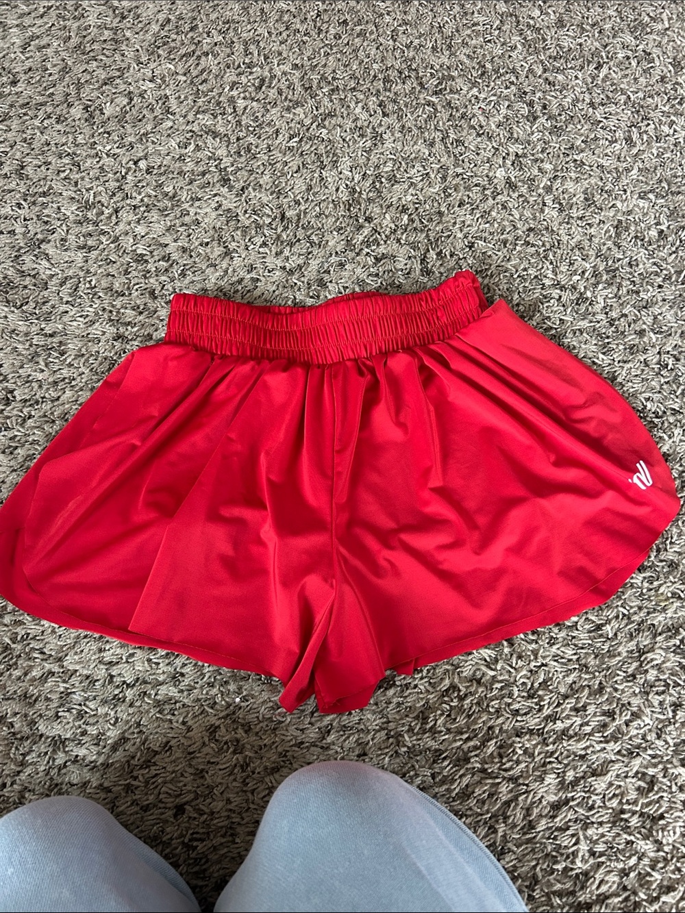 Women’s Red Varsity Athletic Shorts